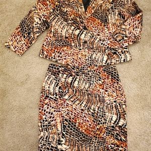 Size 16 Printed Skirt by The Look, Randolph Duke